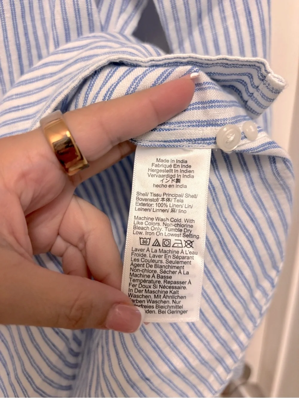 NWT J.Crew Slim Baird McNutt Irish linen Point-Collar Shirt